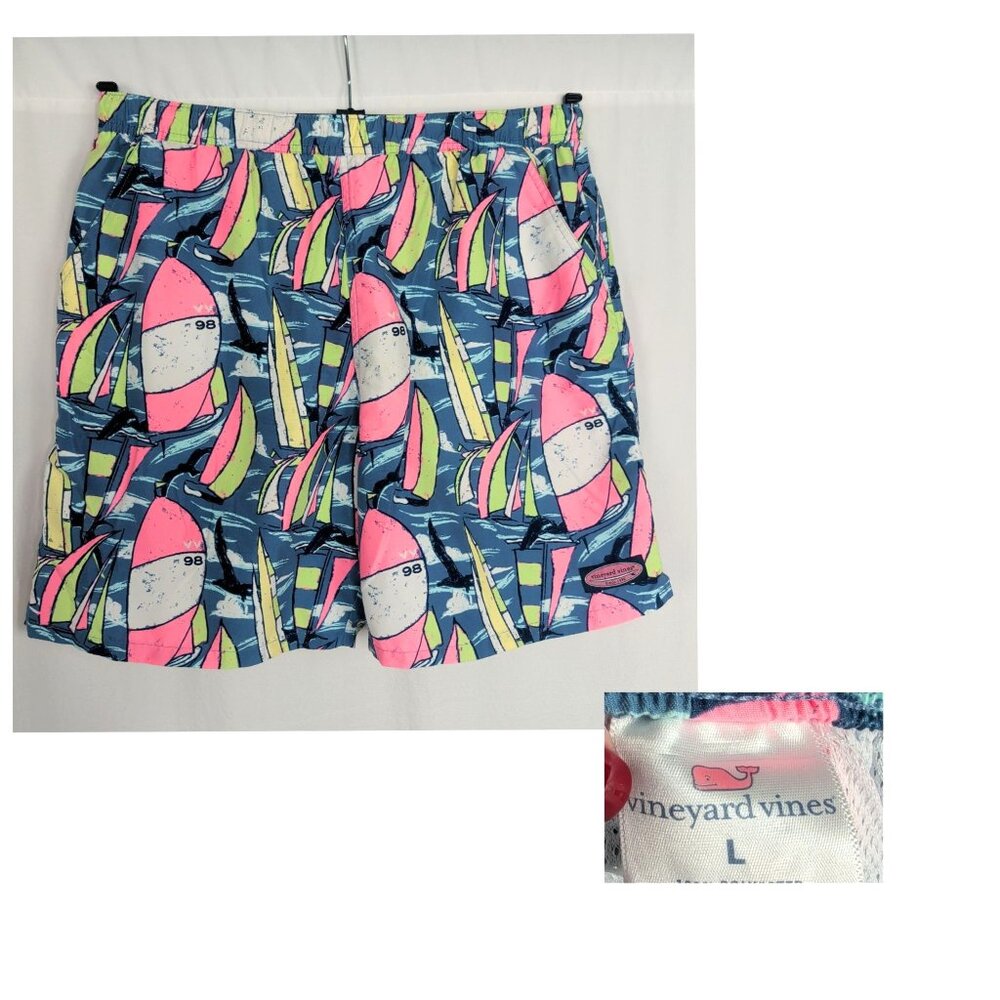Vineyard Vines Swim Trunks Shorts Large Sailboats